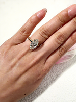 Bague de mariage pour femme en diamant de forme œil de cheval irrégulier personnalisé, cultivé en laboratoire, certifié IGI 18K, style européen et américain