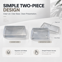 Boîte de rangement pliable en plastique PET recyclé personnalisée, gaufrée, vernie, impression UV et estampage à chaud pour usage personnel