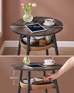 <span class=keywords><strong>Mesa</strong></span> <span class=keywords><strong>Alta</strong></span> de Cóctel <span class=keywords><strong>VASAGLE</strong></span> para Cocina, <span class=keywords><strong>Mesa</strong></span> Redonda <span class=keywords><strong>Alta</strong></span> de Bar para el Hogar, <span class=keywords><strong>Mesa</strong></span> de Bar de Fácil Montaje con Almacenamiento - Product Image 4