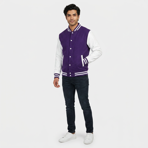 Customized Winter <b>Warm</b> Varsity <b>Jackets</b> For <b>Men</b> High Quality Embroidery Printing With OEM ODM Service - Product Image 1