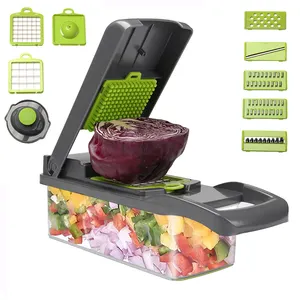 Amazon Hot Selling 12 In 1 13 In 1 15 In 1 Multifunctionele Ui Veggie Cutter Vruchten Slicer Eten Salade handleiding Plantaardige Chopper