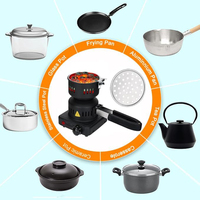 Allume-charbon électrique SEB pour cuisinière, 120V~500W, en acier inoxydable, avec grille et support, contrôle intelligent de la chaleur, câble long
