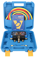 Kit d'outils de réfrigération R410A, ensemble de manomètres doubles VMG-2-R410A-B, manuel, 44x32x32cm, 13kg, outil pour climatiseur