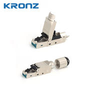 Conector Modular RJ45 CAT6A Sin Herramientas KRONZ, Clasificado por Clase, Fácil Terminación en Campo, Resistencia de Aislamiento de 1000V, Resistencia de Retención de 7.7kg