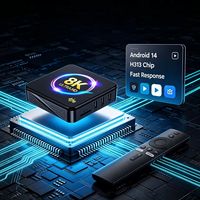 Boîtier TV Android 14 I96 H313 8K Ultra HD avec WiFi double bande, lecteur multimédia intelligent