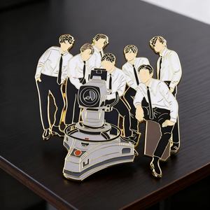 Badges Métalliques de Luxe, Badges Anime en Métal, Épingles Souvenirs en Émail Dur, Épingles en Émail pour Amateurs de Musique - Product Image 1