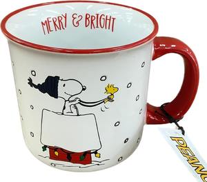 Diseño festivo Peanuts & Gang Winter Christmas <span class=keywords><strong>Taza</strong></span> de cerámica 21 oz Happy Holidays con copos de nieve estilo retro <span class=keywords><strong>taza</strong></span> de té de leche - Product Image 5