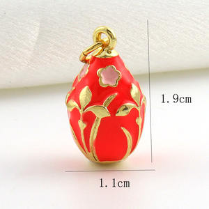 Pendentif œuf <span class=keywords><strong>Fabergé</strong></span> russe tendance HD507 en émail et zircon cubique pour accessoires de collier, bracelet, boucles <span class=keywords><strong>d</strong></span>'oreilles et sac à dos DIY – Vente en gros - Product Image 6