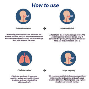 جهاز تدريب التنفس لتوسيع الرئة وإزالة البلغم، جهاز تمارين التنفس بالاهتزاز لمرضى الانسداد الرئوي المزمن والربو وكبار السن - Product Image 6