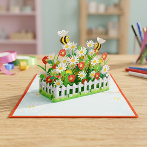 Top Trending 3D White Daisy Flower Thanksgiving Pop Card Handmade <b>Paper</b> Craft Custom Design Love Style Birthday Gift Vietnamese - Product Image 4