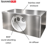 Boîtier de répartition d'air en acier inoxydable sur mesure avec diffuseur intégré, doublure en coton insonorisant, contrôle du bruit, pour systèmes CVC