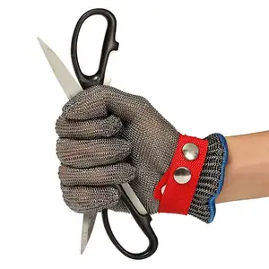 Stainless steel wire gloves anti-cutting chainsaw slaughtering and cutting factory metal safety industrial gloves