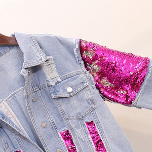 Custom Fashion Coat Women <strong>Sequin</strong> Design <strong>Plus</strong> <strong>Size</strong> Denim <strong>Jacket</strong> for Womens/womens Puffer <strong>Jacket</strong>/sequined <strong>Jacket</strong> - Product Image 5