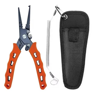 Pince de pêche multifonctionnelle en acier inoxydable 20*8.5*2.5cm 186g, 5 couleurs, outil de pêche, coupe-ligne, décrocheur d'hameçons - Product Image 1