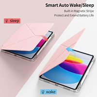 Étui de protection pour tablette avec coque arrière transparente multi-angles, antichoc, Smart Folio pour iPad A16 11e génération 11 pouces 2025 iPad 10e génération 10,9 pouces