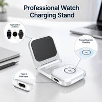 Nouveauté : Support de charge pliable et réglable de haute qualité pour montre connectée, à fixation adhésive, pour tableau de bord de voiture, bureau et bureau à domicile