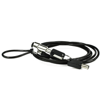 YH1183 Nuevo Diseño Antirrobo, Cable Cromado de 1.8M con Cerradura de Llave para Portátil, con Ranuras de Seguridad Nano Wedge para HP/Computadora