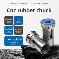 Pneumatique 36 # /46 # /0640 #   Inserts en nylon pour mandrin à pince arrière CNC avec poignées en caoutchouc pour tour