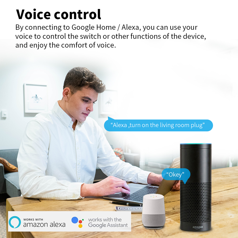 EU Plug Tuya Remote Power Socket Life APP Intelligence Remote Light Socket