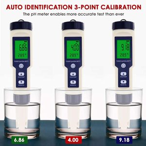 เครื่องวัดคุณภาพน้ำแบบพกพา 4/5/7-in-1 วัดค่า PH TDS EC ORP ความเค็ม SG อุณหภูมิ พร้อมไฟแบ็คไลท์ ดิจิตอล RS485 ความแม่นยำสูง - Product Image 3