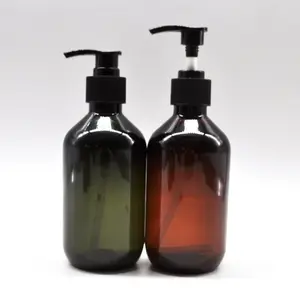 Groothandel Lotion Afwasmiddel Handwas Hangende Douchegel Flessen Shampoo Pet Lege Cosmetische Pomp Amber 500Ml Plastic Fles