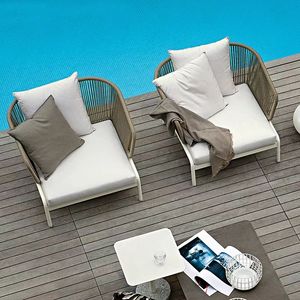 Vente en gros <span class=keywords><strong>de</strong></span> meubles <span class=keywords><strong>de</strong></span> <span class=keywords><strong>jardin</strong></span> d'extérieur canapés avec cadre en alliage d'aluminium et corde tissée pour le salon, hôtels et parcs - Product Image 3