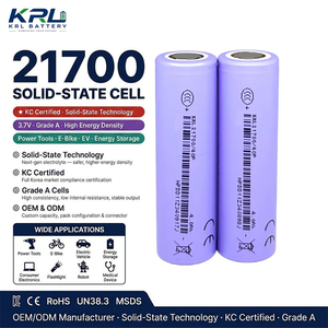 Batterie rechargeable certifiée CCC UN38.<span class=keywords><strong>3</strong></span> KRL 21700 LiNiMnCoO2 Li-Ion <span class=keywords><strong>3</strong></span>.7V 4000mAh 300 cycles, haute capacité, pack de batteries DIY - Product Image 1