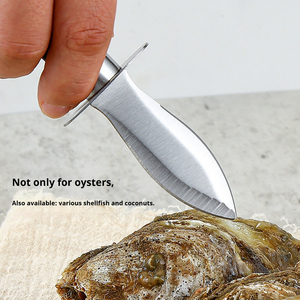 Couteau à huîtres en acier inoxydable de qualité commerciale, outil multifonctionnel pour ouvrir les huîtres et retirer la ligne des crevettes, pour la cuisine à domicile - Product Image 5