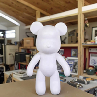 Modèle de poupée ours en plastique blanc à peindre soi-même de 53 cm, jouet ours à peindre à la main, blocs de construction parent-enfant