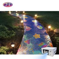 Nouveaux scénarios d'affichage interactif au sol, projecteur au sol, plus de 80 jeux, système de projection au sol pour centre de jeux en plein air