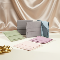 Petits sacs en velours de luxe pour bijoux avec logo personnalisé et pochette à boutons pour bijoux vente en gros