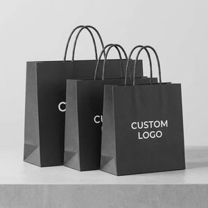 Bolsas de Papel Kraft Biodegradables y Ecológicas con Logotipo Personalizado, Bolsas de Compra con Asas de Cuerda, Venta al Por Mayor - Product Image 3