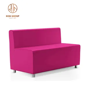 Factory Price Booth Seating Purple Modern Fast Food Cafe Used Night Club Dining Bench Sofa Booth Seating For Restaurant