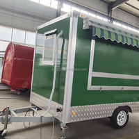 Nouvelle remorque alimentaire mobile, mini chariot à tacos, chariot à gaufres, chariot à glaces, stand de vente ambulante, camion de restauration BBQ, fibre de verre, aluminium, résistant à la rouille