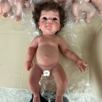 Poupée Reborn en Silicone Solide de 18 Pouces, Jouet Réaliste avec Peau de Bébé, Cheveux en Silicone Souple et Élastique, pour Enfants (4-6 Ans)