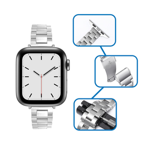 ShanHai-Correa de acero inoxidable para Apple Watch 9, 8, 7, 41, 45mm, Ultra 49mm, 6, 5, 4, <span class=keywords><strong>SE2</strong></span>, 44, <span class=keywords><strong>40mm</strong></span> - Product Image 5