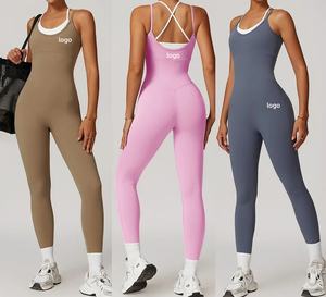 לוגו מותאם אישית חתיכה אחת חדר כושר בגדי גוף בגדי נשים ספורט בגדי נשים - Product Image 1