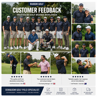 Camiseta de Polo de Golf para Hombre OEM, Tela de Poliéster y Elastano de Alto Rendimiento, Transpirable, Sin Arrugas, Manga Corta, para Torneo
