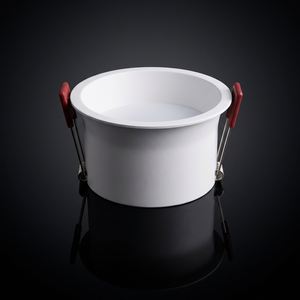 Plafonnier LED encastré moderne en aluminium blanc avec clips à ressort rouges, découpe de 90 mm, indice de protection IP33, pour maison et bureau, IRC95, garantie 3 ans - Product Image 4