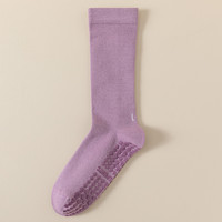 Longues chaussettes en tricot de travail en coton bambou pour femmes avec poignée pour propre logo pour la salle de sport
