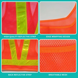 Chaleco de Seguridad Reflectante de Alta Visibilidad Ajustable para Hombre, Logotipo Personalizado, 100% Poliéster, Uso en Carreteras al Aire Libre, Venta al Por Mayor - Product Image 2