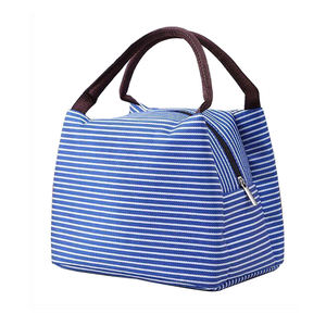 Sac isotherme Oxford à rayures, imperméable, isolé, avec fermeture éclair en aluminium, sac à déjeuner et à boissons portable pour étudiants, 24L, pour l'extérieur - Product Image 3