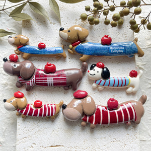 Accessoires pour chien <span class=keywords><strong>teckel</strong></span> de dessin animé pour le commerce transfrontalier, pour coques de téléphone DIY, boucles pour chaussures perforées et décorations capillaires - Product Image 3