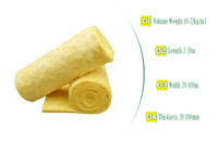 100mm 12-16kg/m3 Glass Wool for Insulation Formaldehyde-free Glass Wool for Fire