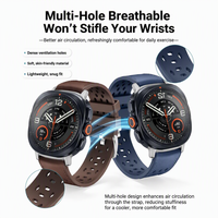 Bracelet en cuir respirant et durable avec maille en silicone pour Samsung Galaxy Watch 9 Ultra 2, bracelet de montre universel pour homme en cuir