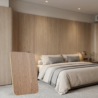 Panneaux muraux en bois de 5 mm et 8 mm faciles à installer, décoration murale intérieure, hall d'hôtel, revêtement mural imperméable résistant aux chocs, panneau mural incurvé