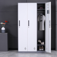 Meubles de chambre à coucher 2 3 4 portes en métal acier design moderne personnalisé Armoires de vêtements