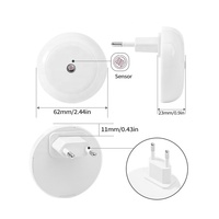 Vente flash : Veilleuse à capteur enfichable 110V 220V Lampara De Noche LED blanc chaud Lampe de chevet pour bébés, enfants, chambre, salle de bain