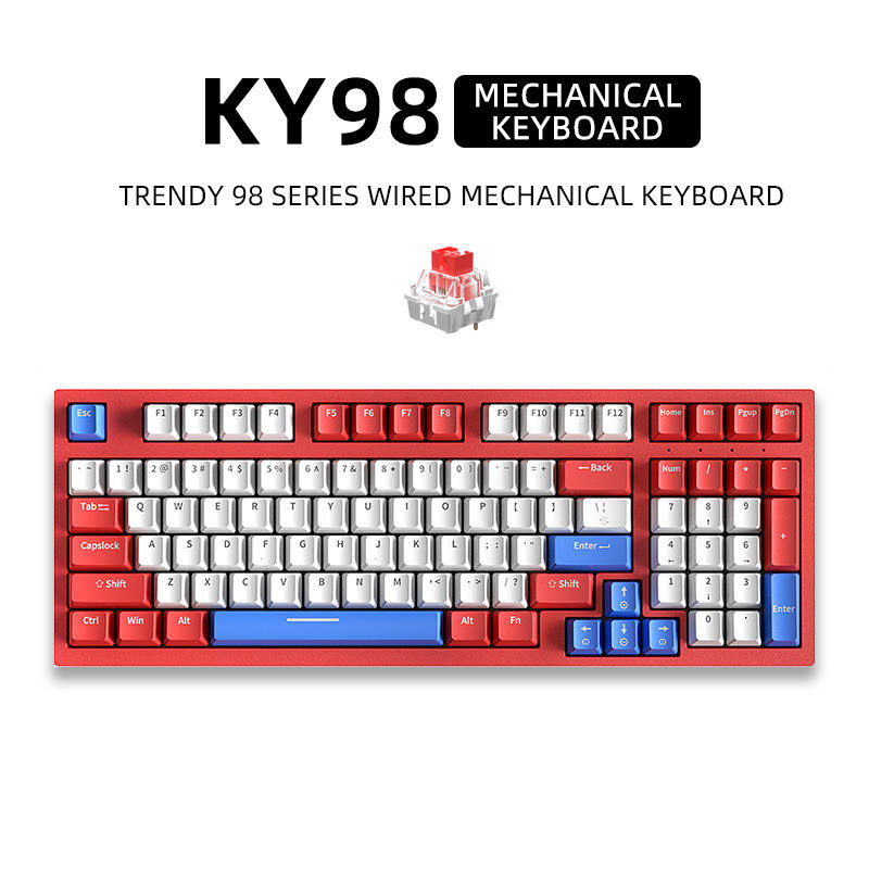 97 Key/White Red [Wired] Mixed Light/Red Axis