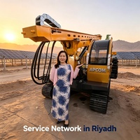 Foreuse à vis APCOM pour poteaux photovoltaïques, ponceuse à vis solaire pour usine photovoltaïque dans le désert saoudien